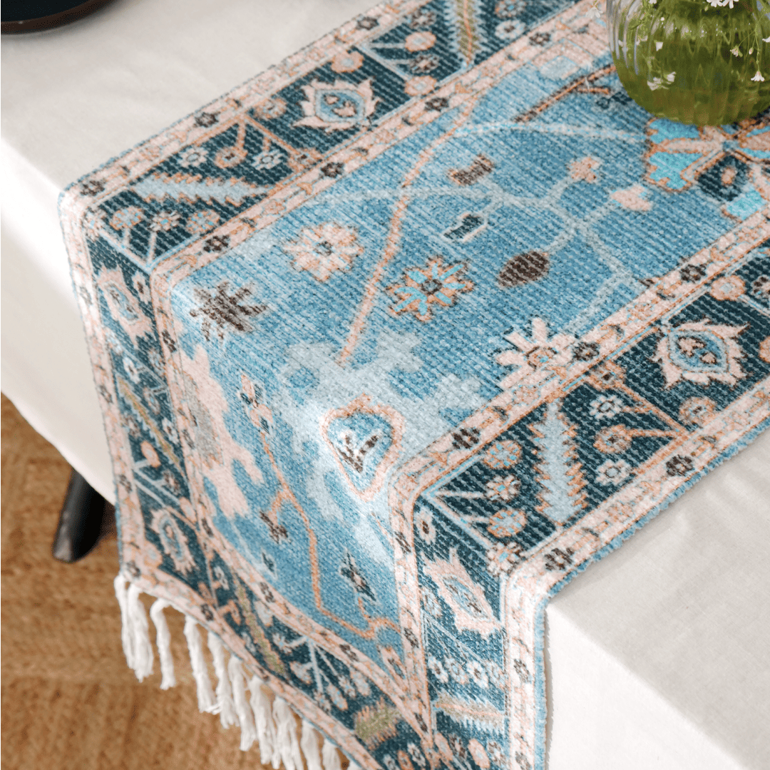 Aqua Serenity Table Runner