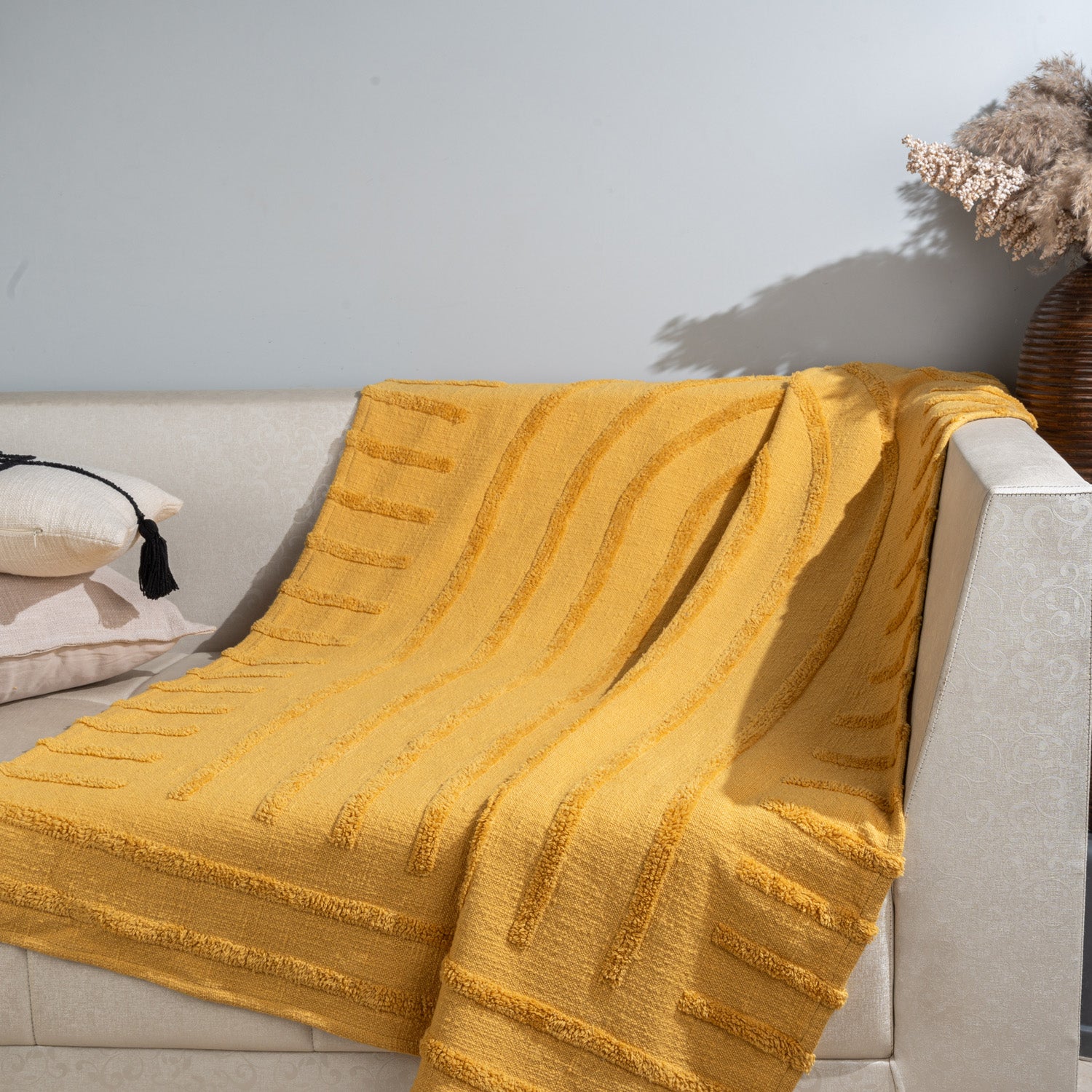 Golden Glow Throw Blanket