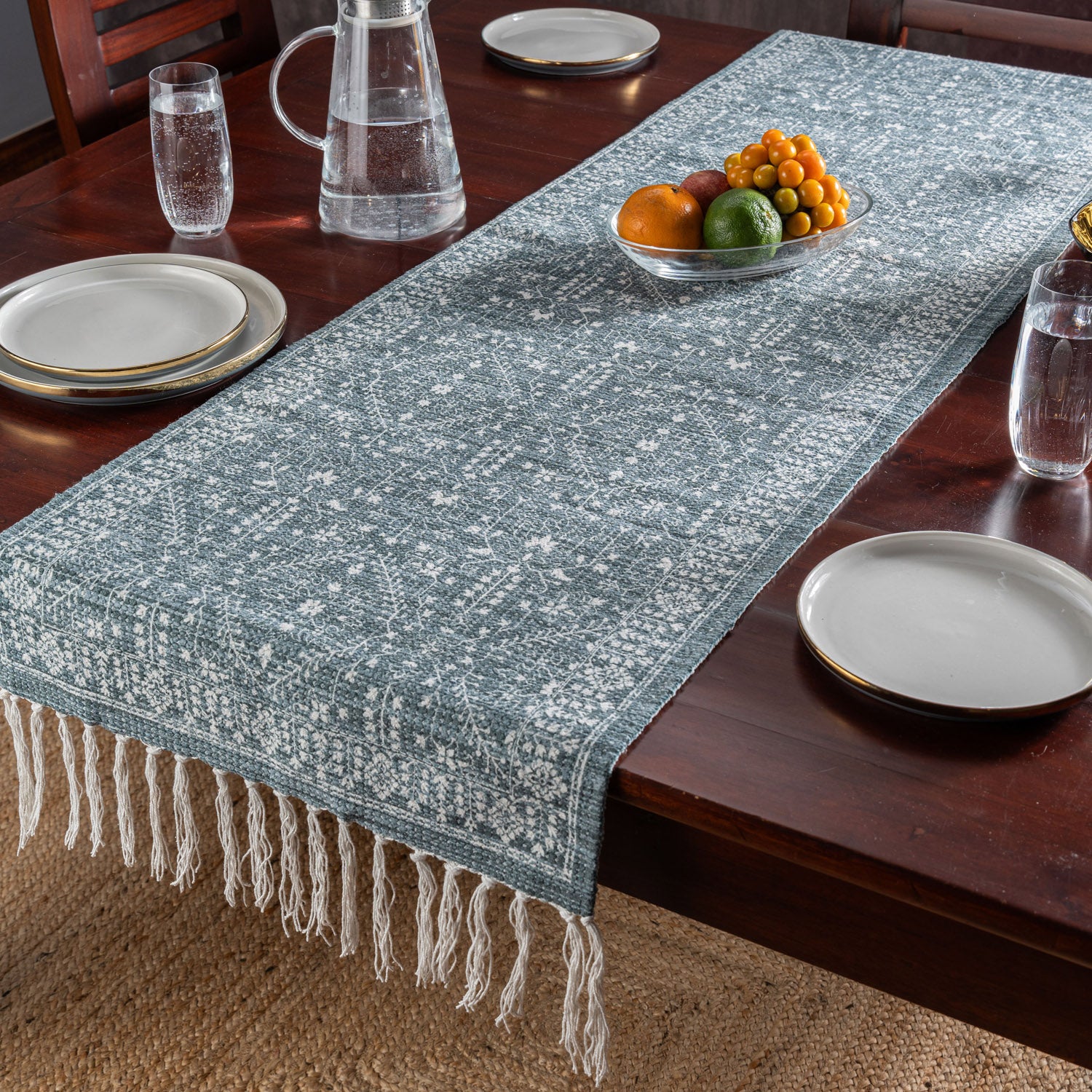 Verdant Fringe Table Runner