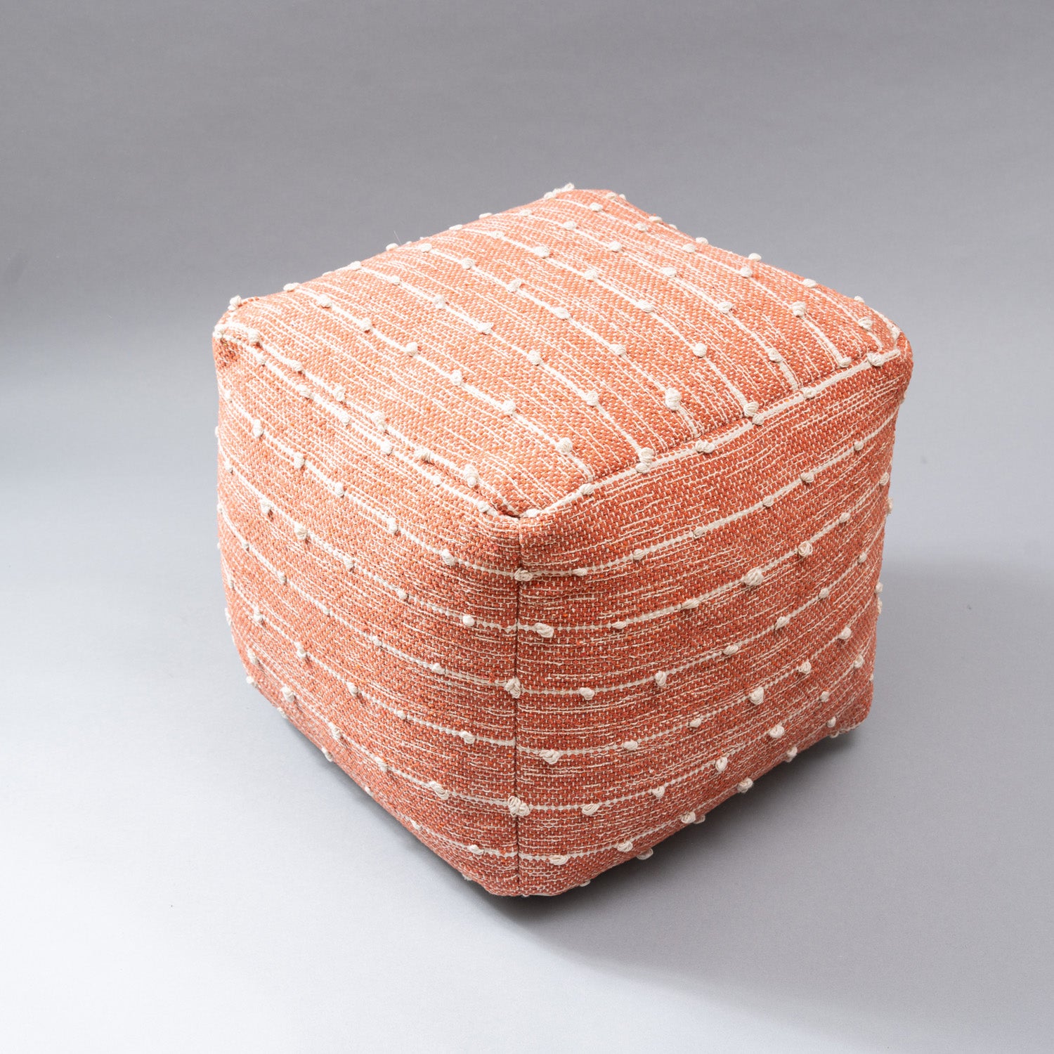 Terracotta Dreams Woven Pouf