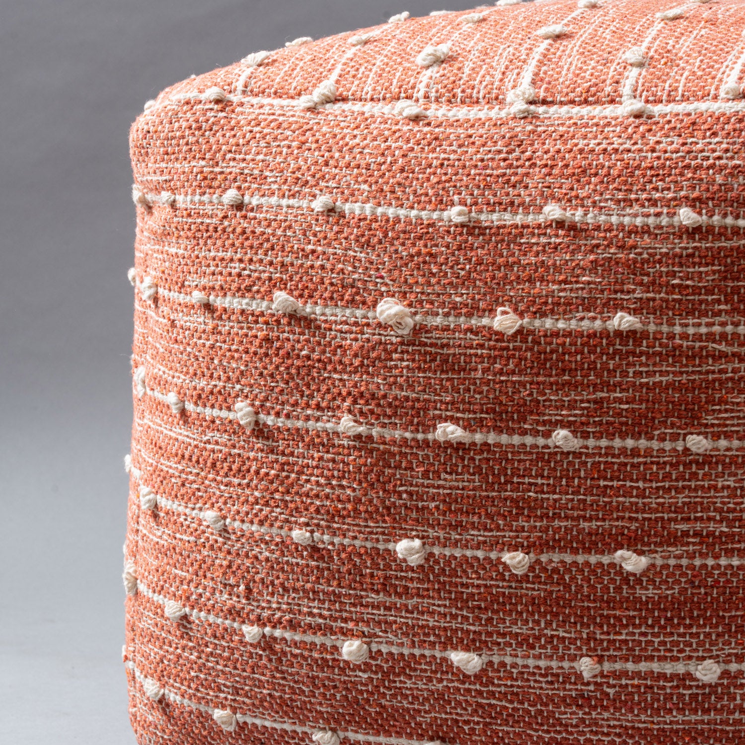 Terracotta Dreams Woven Pouf