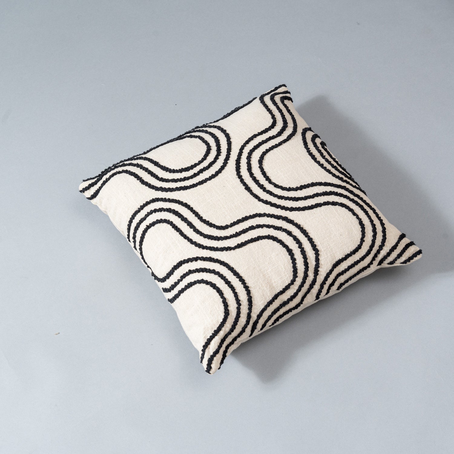 Monochrome Swirl Cushion Cover