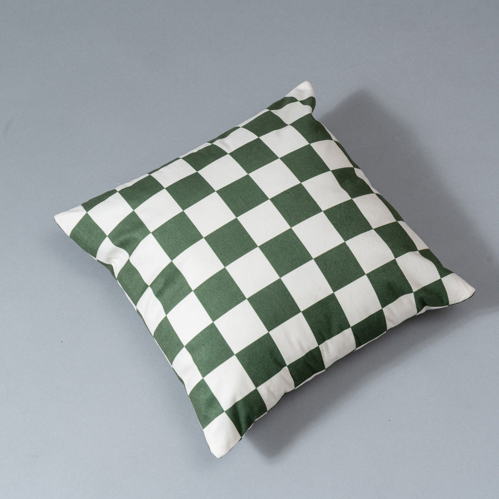 Green Checkered Cushion Cover - Set Of Two