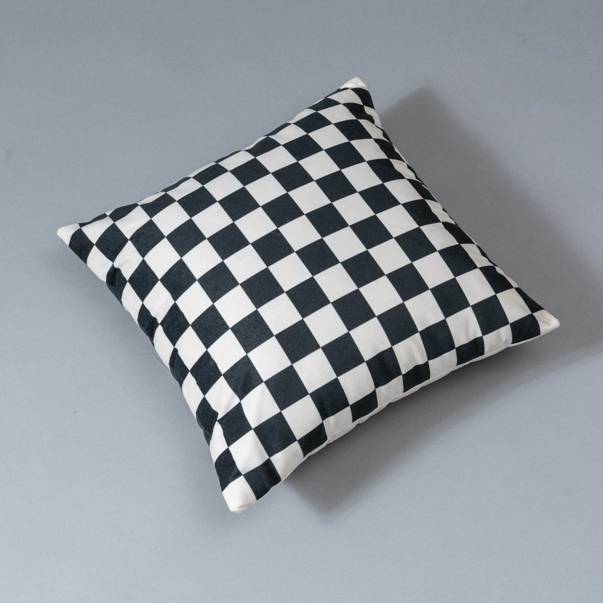 Monochrome Checks Cushion Cover - Set Of Two