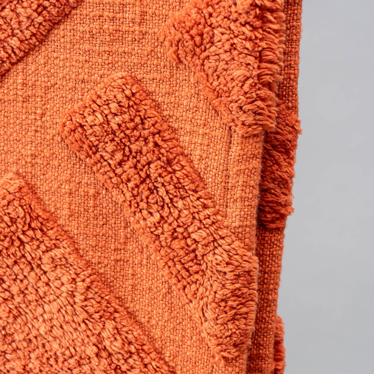 Terracotta Tufted Throw Blanket