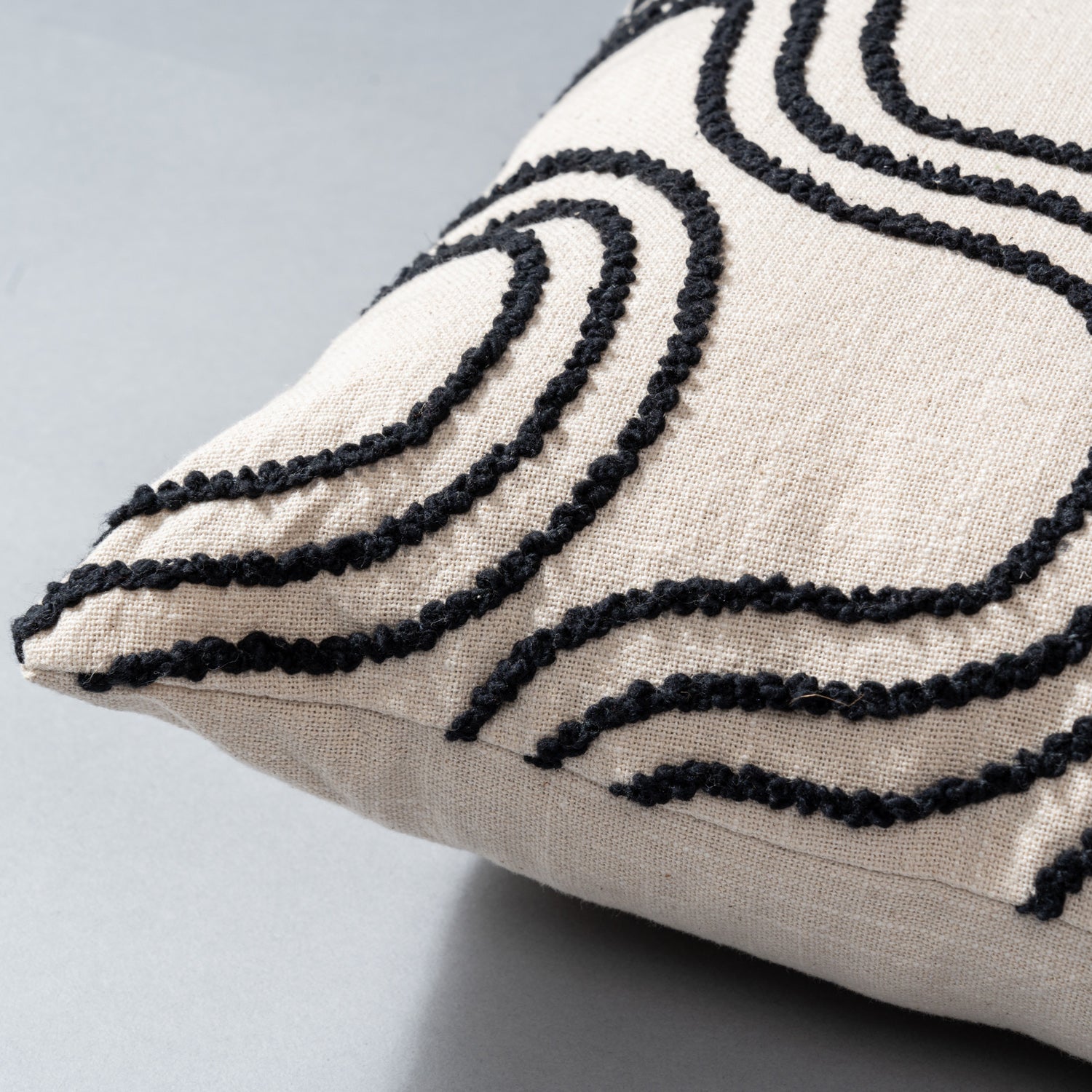 Monochrome Swirl Cushion Cover