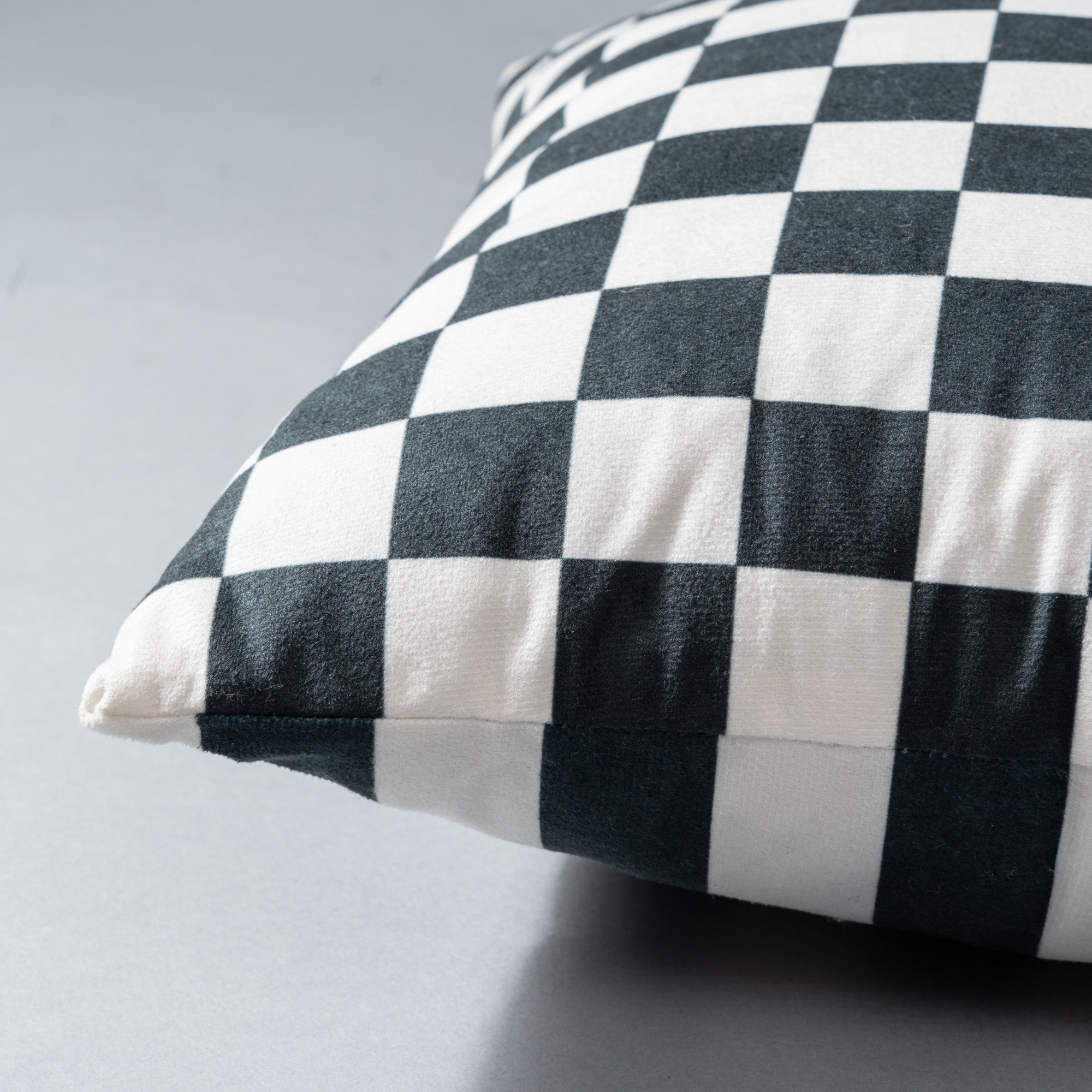 Monochrome Checks Cushion Cover - Set Of Two