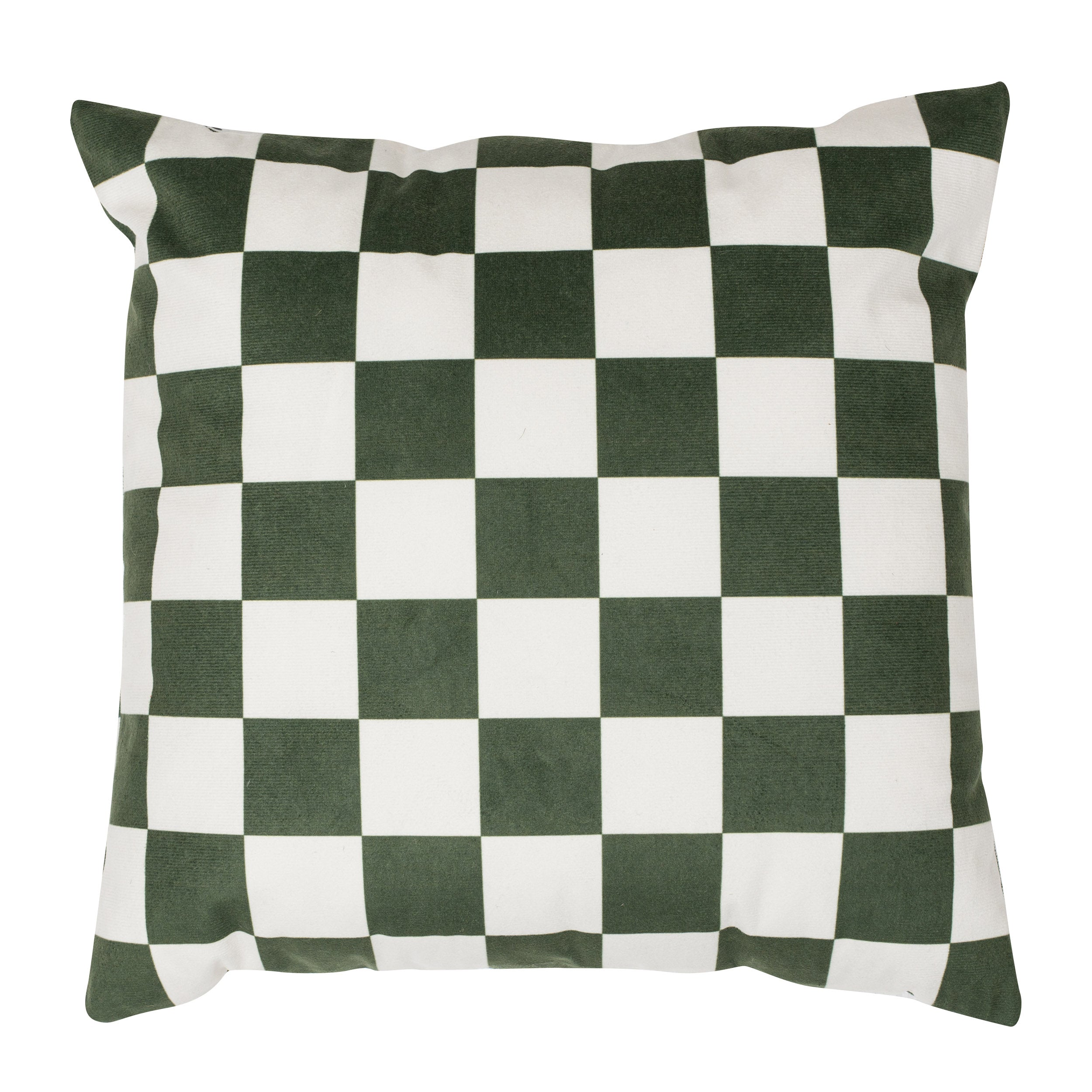 Green Checkered Cushion Cover - Set Of Two