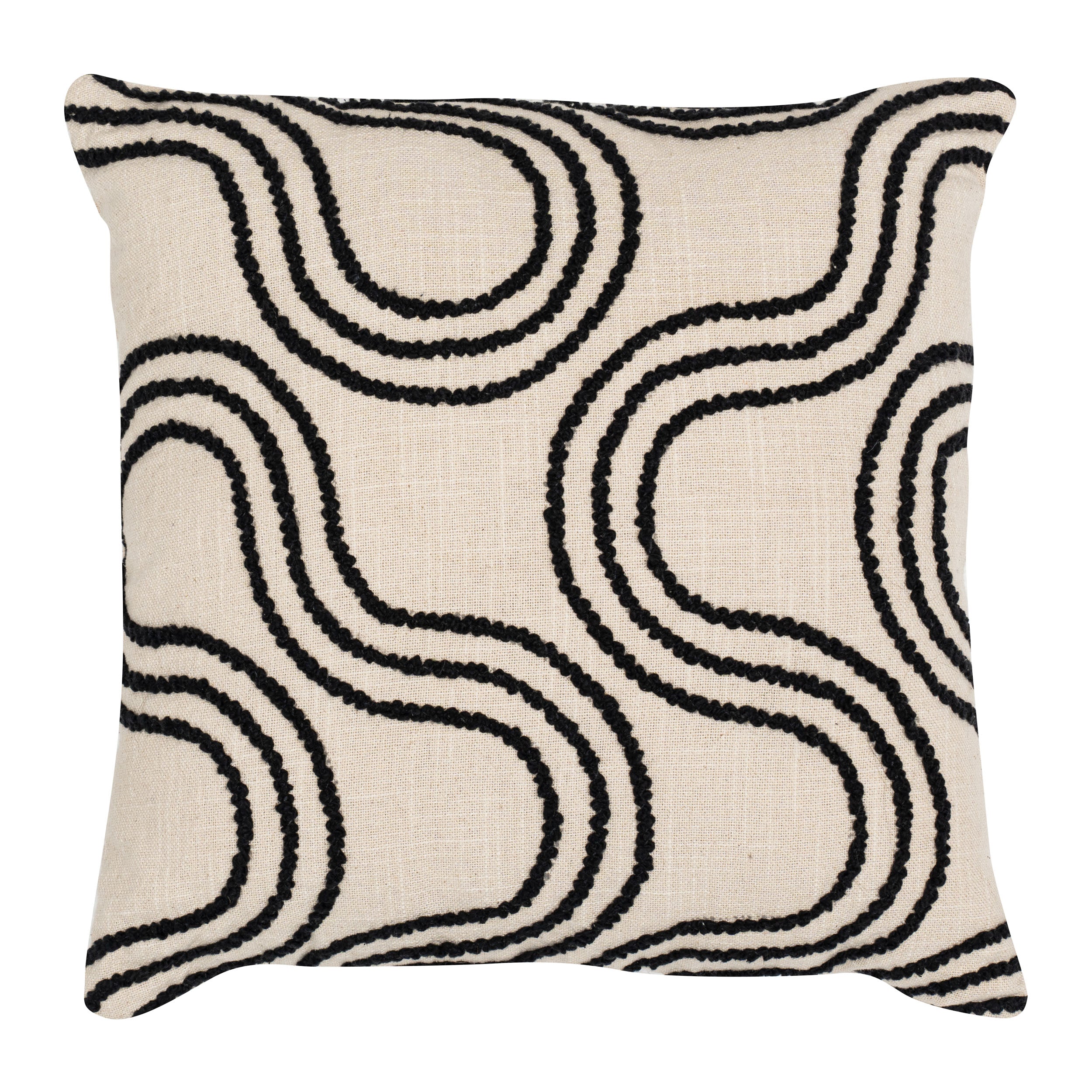 Monochrome Swirl Cushion Cover