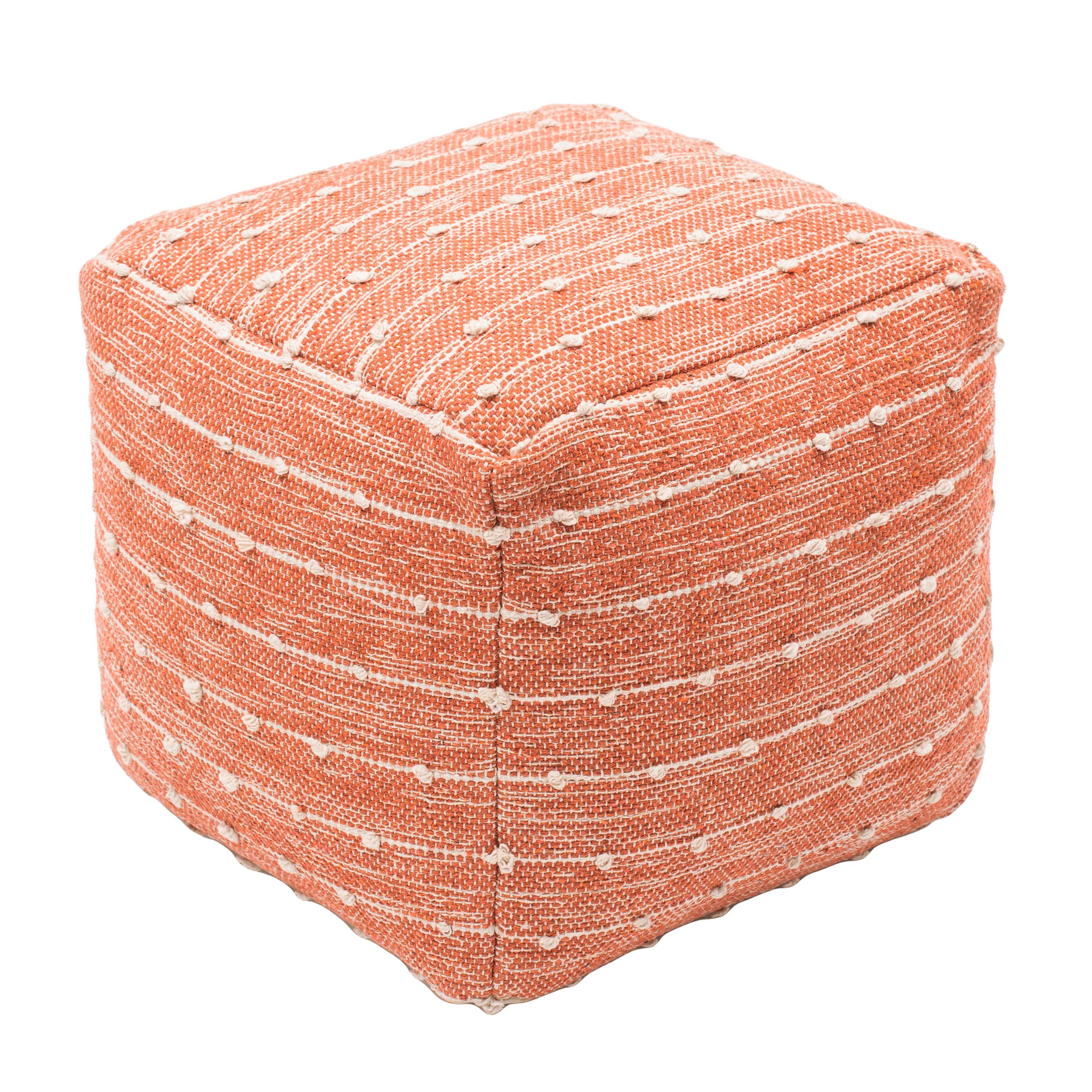 Terracotta Dreams Woven Pouf