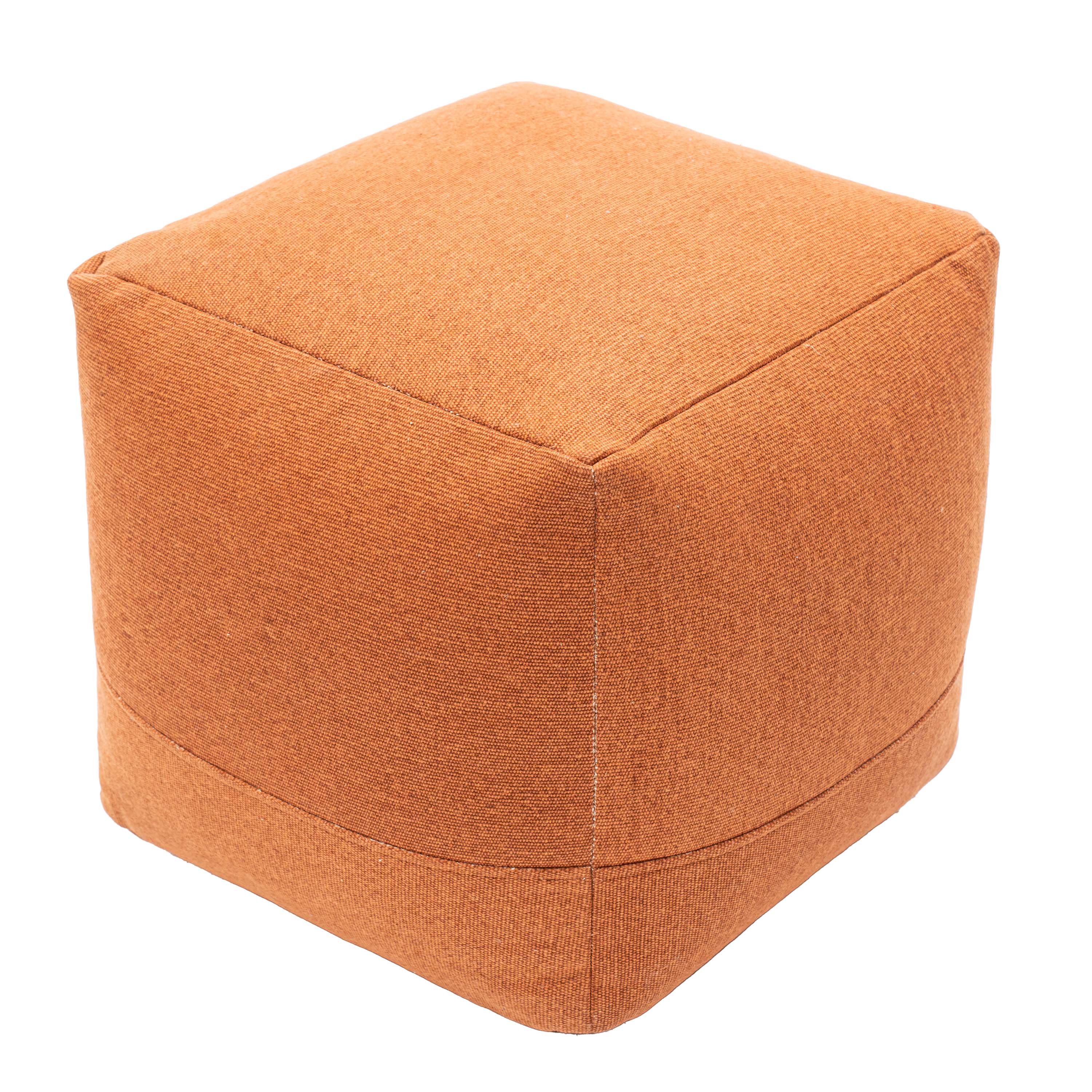 Terracotta Charm Printed Pouf