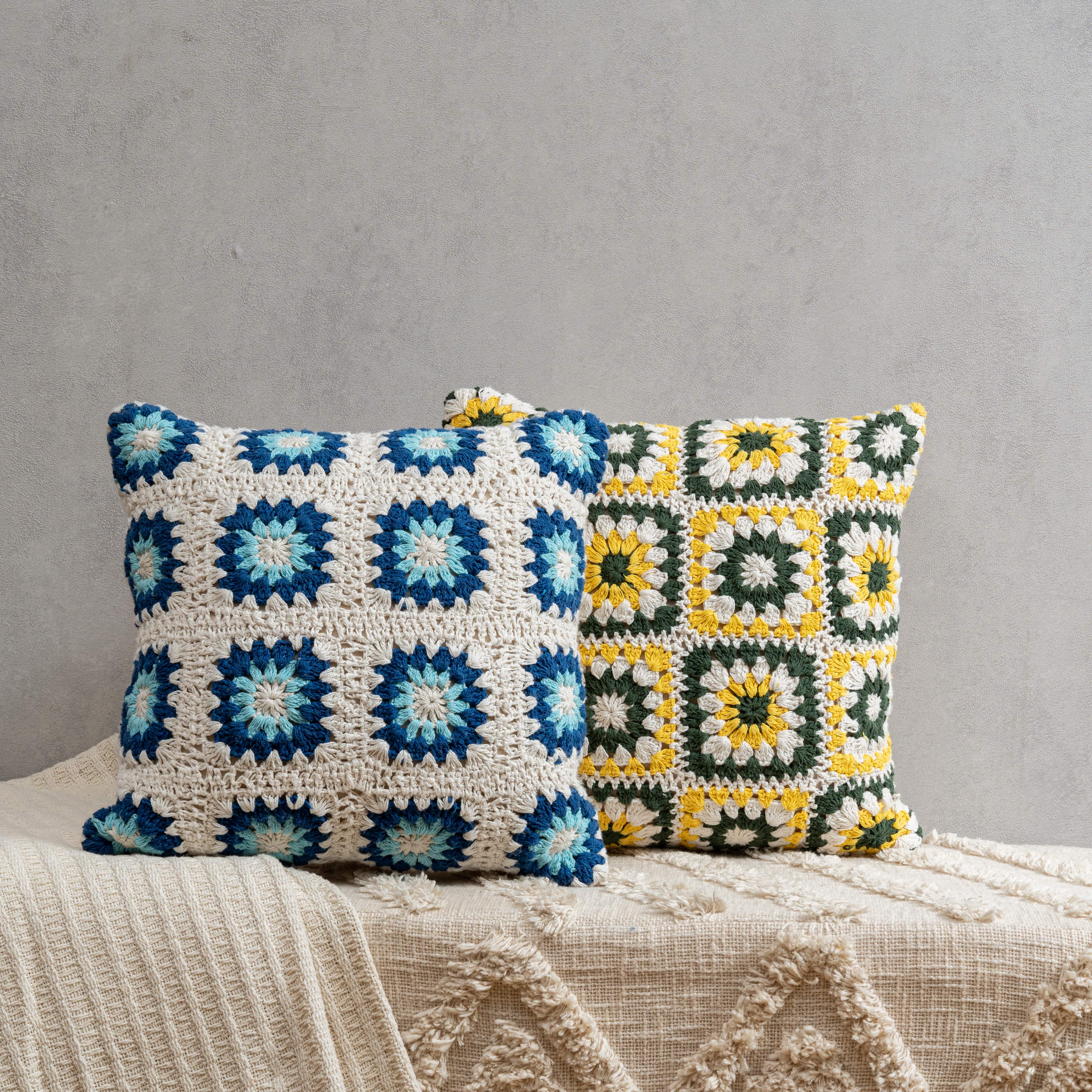 Calista Crochet Cushion Covers - Set Of Two