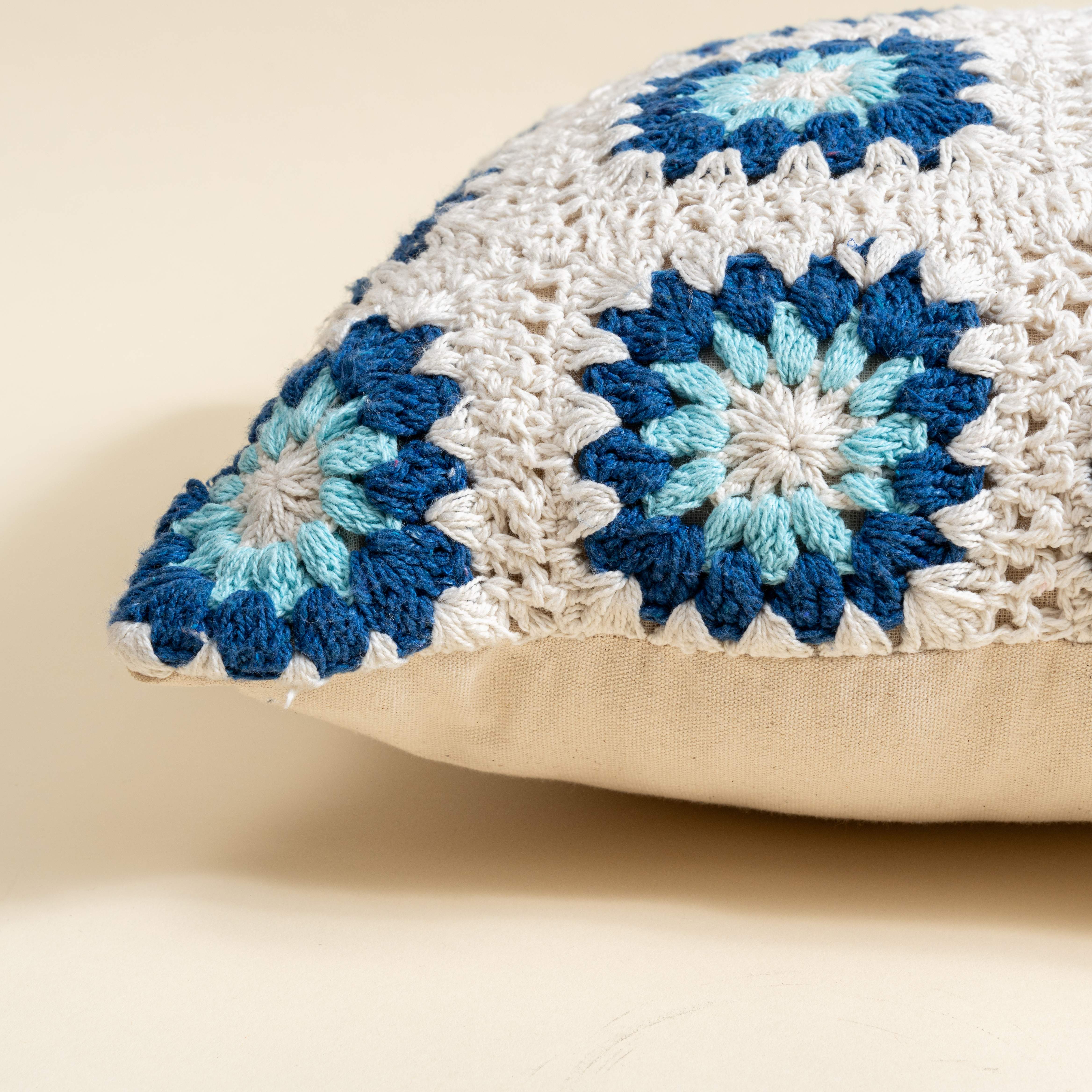 Lagoon Crochet Cushion Cover