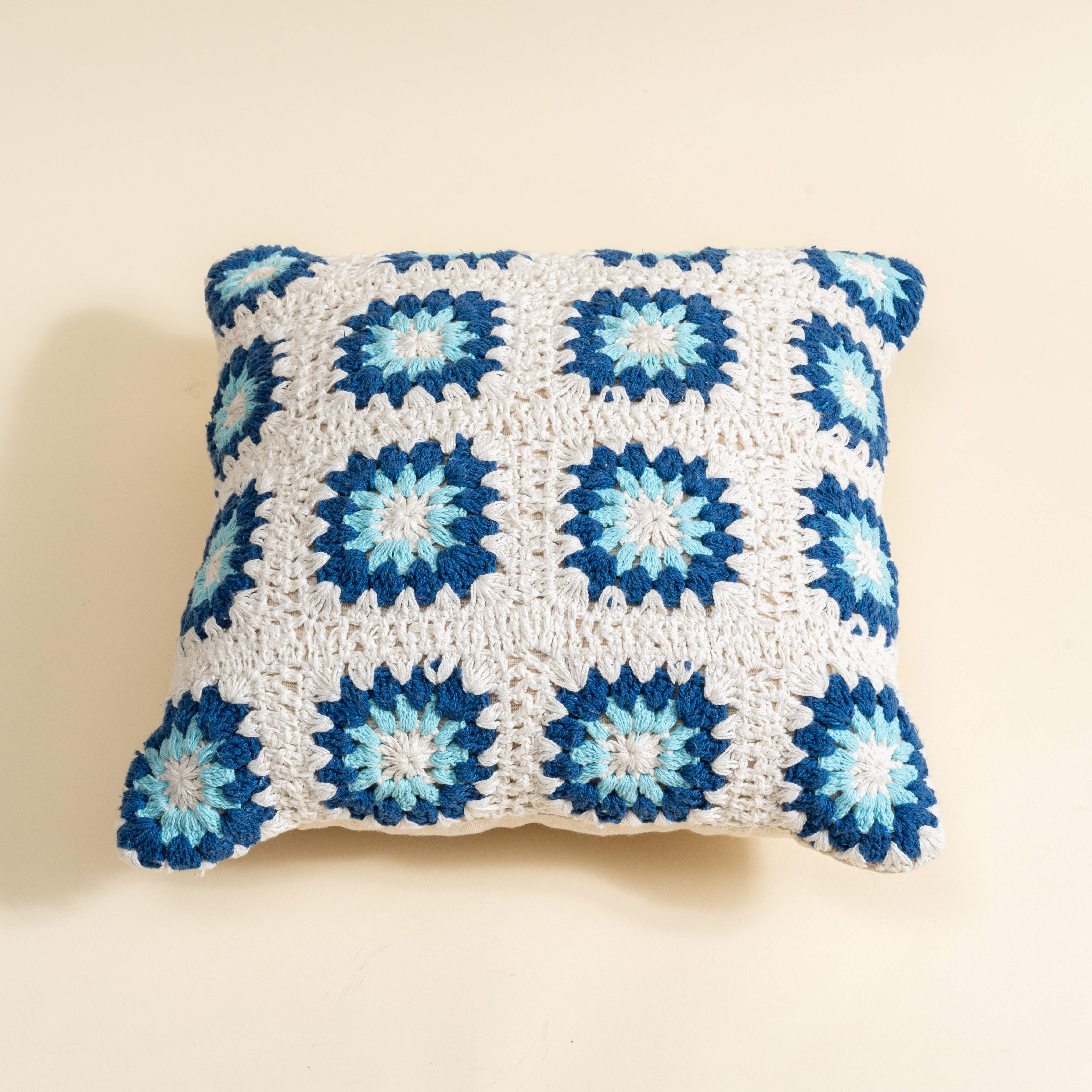 Lagoon Crochet Cushion Cover - Gift Set Of Two