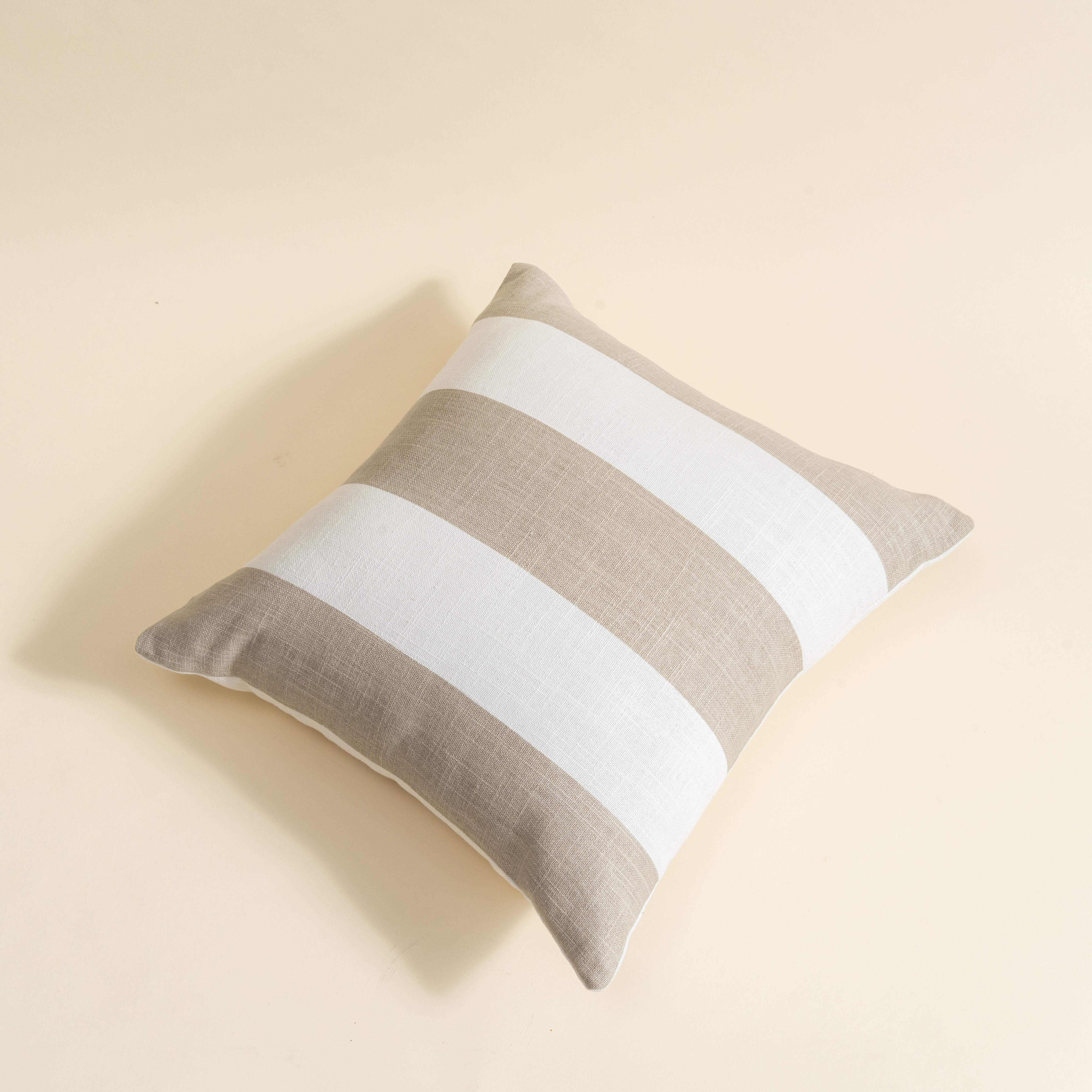 Beige Bold Cushion Cover