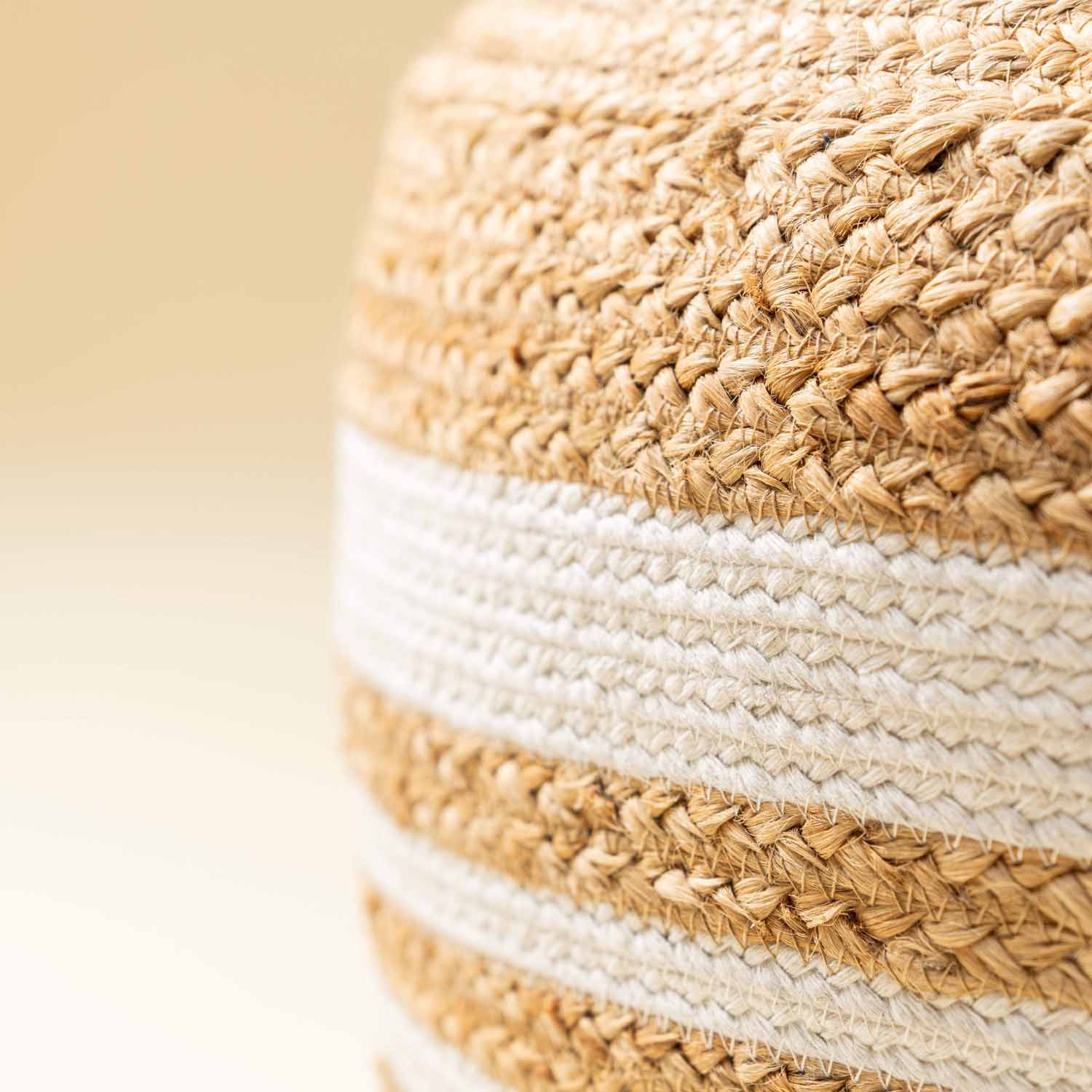 Natural Harmony Jute Pouf