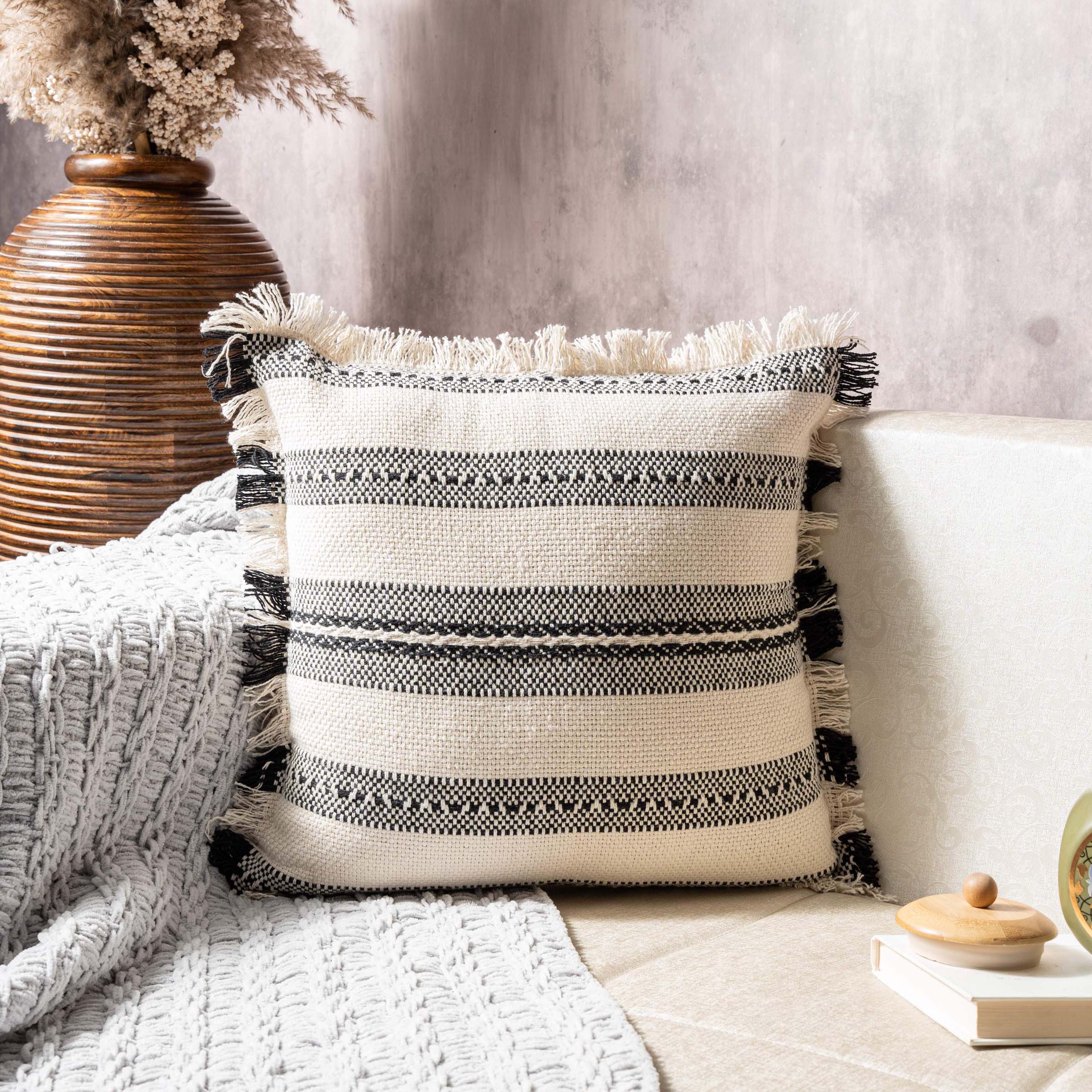 Decorative cotton shop woven cushion