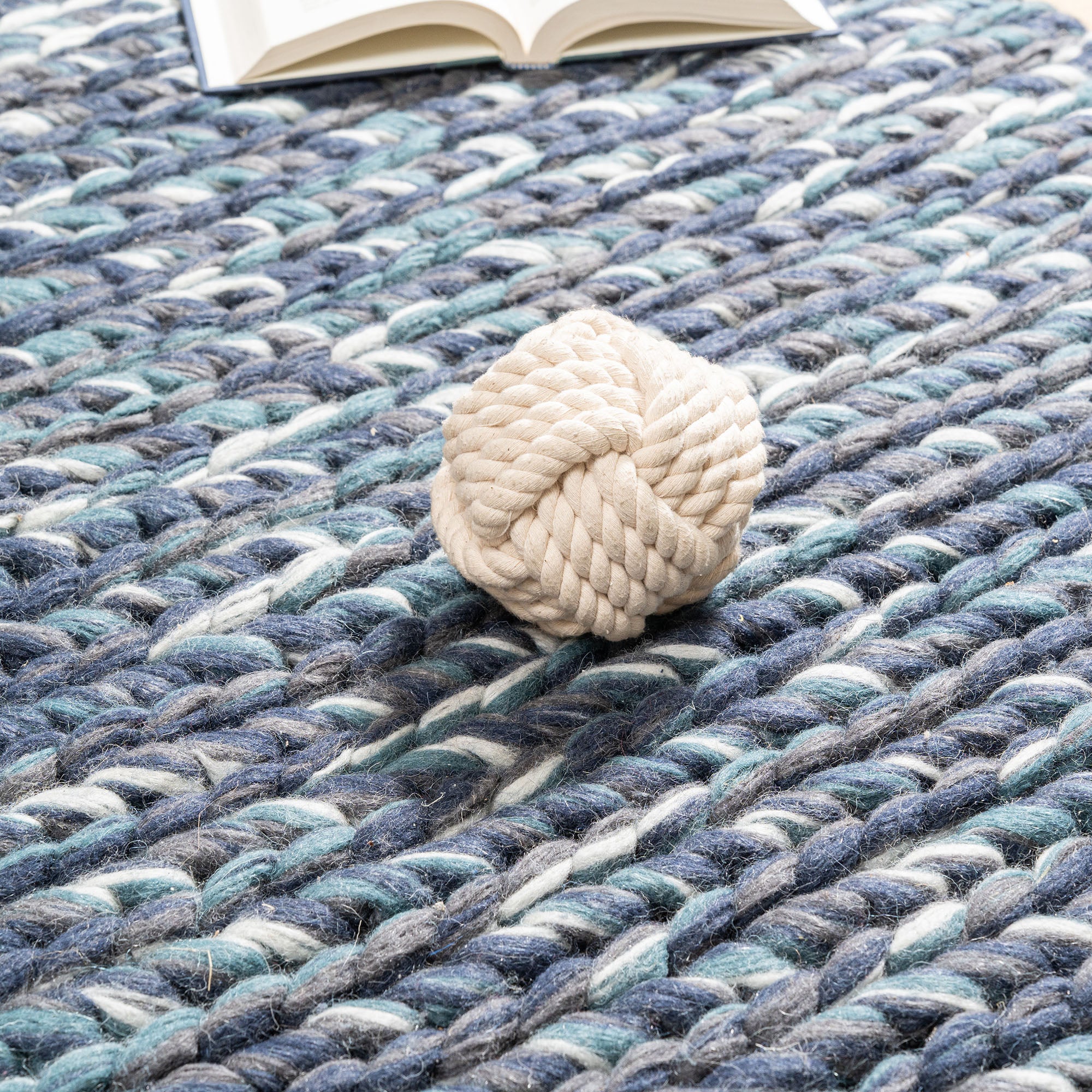 Nordic Blue Chunky Rug