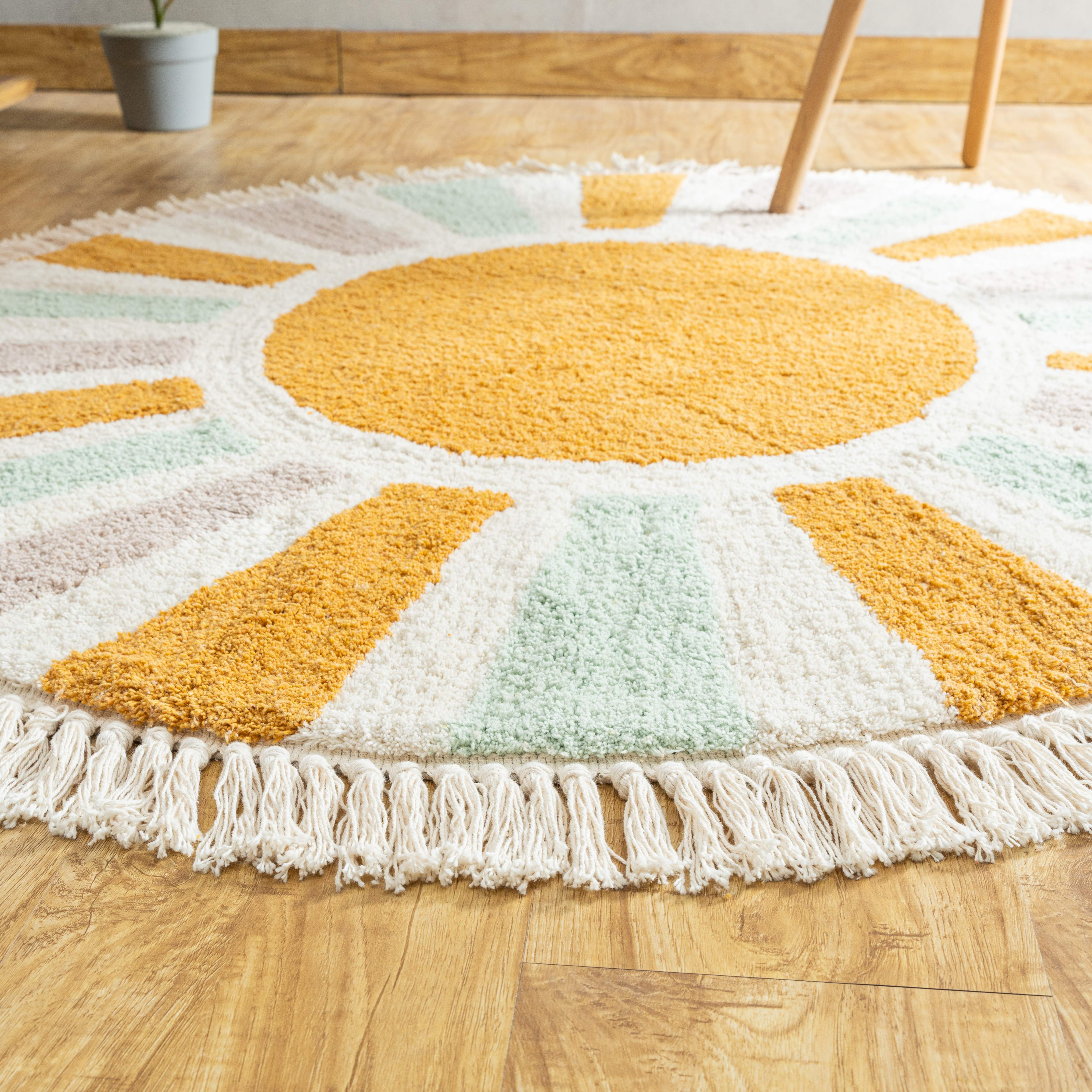 Sunrise Sunburst Tufted Rug - Gift Set